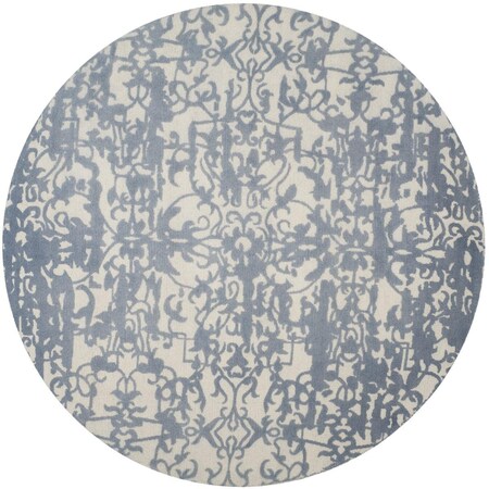 Safavieh Restoration VIntage Round Area RugIvory & Blue 6 x 6 ft. RVT101A-6R